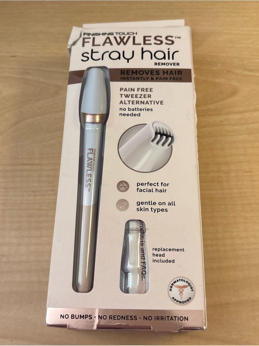 Flawless White and Rose Gold Facial Hair Remover